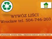 Wywóz liści Wrocław, cennik tel 504-746-203, Sprzątanie liści, cena