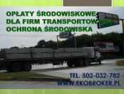 Opłaty środowiskowe, wezwanie kontrola, tel 502-032-782, kobize