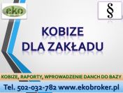 Szczecin Kobize, tel 502-032-782, raport do kobize, zgłoszenie, sprawozdania