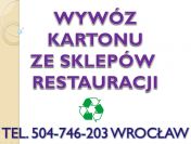 Wywóz makulatury, Wrocław, tel 504-746-203. Odbiór makulatury, kartonu, palet,