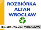 Rozbiórka altan, cennik, tel 504-746-203, demontaż, rozebranie, rozbiórka